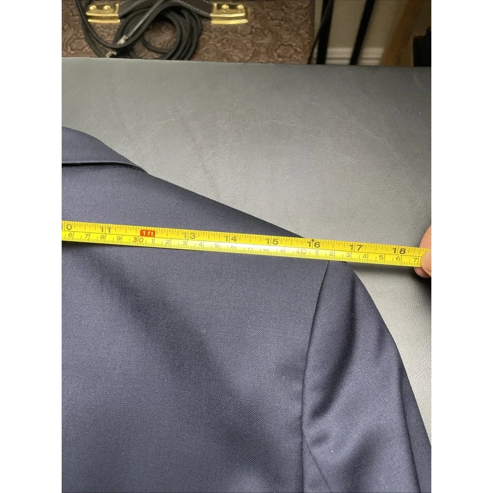 HUGO BOSS Aeron1 Hamen1 36R  Wool Deep Navy Super 130 Blazer Pockets sown
